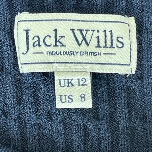 Jack Willis Crop Blue & Pink Preppy Sorority Knit Sweater; UK 12, US 8 Sm / med - Picture 5 of 8